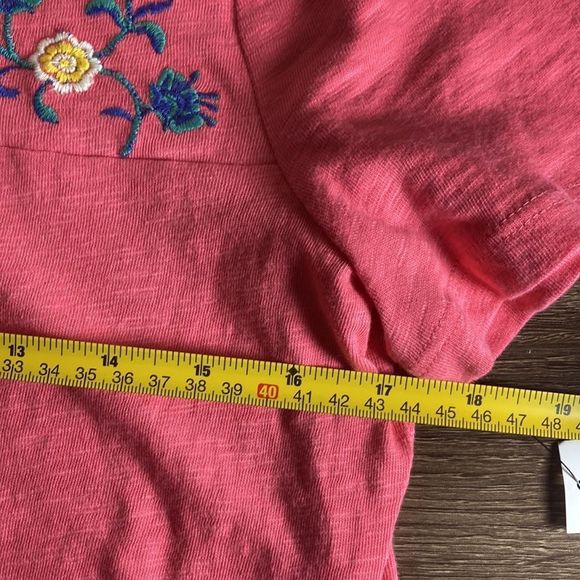 NWT EMBROIDERED SQUARE NECK Camellia Talbots Small Petite Top - Picture 5 of 9